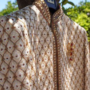 Mens indian wedding grooms dress sherwani kurta